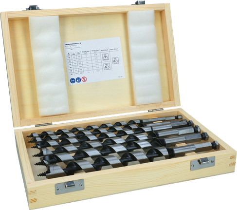 Juego de brocas para madera Bosch PRO L235, 6 piezas en estuche de madera.